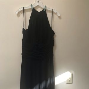 Black crepe halter dress/size 14
